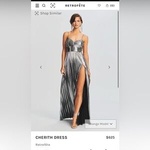 Retrofête Cherith Silver Dress/Gown *NEW WITH TAGS*